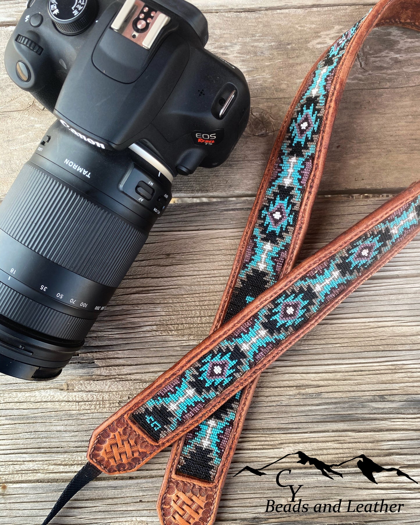 Custom Beaded Camera Strap