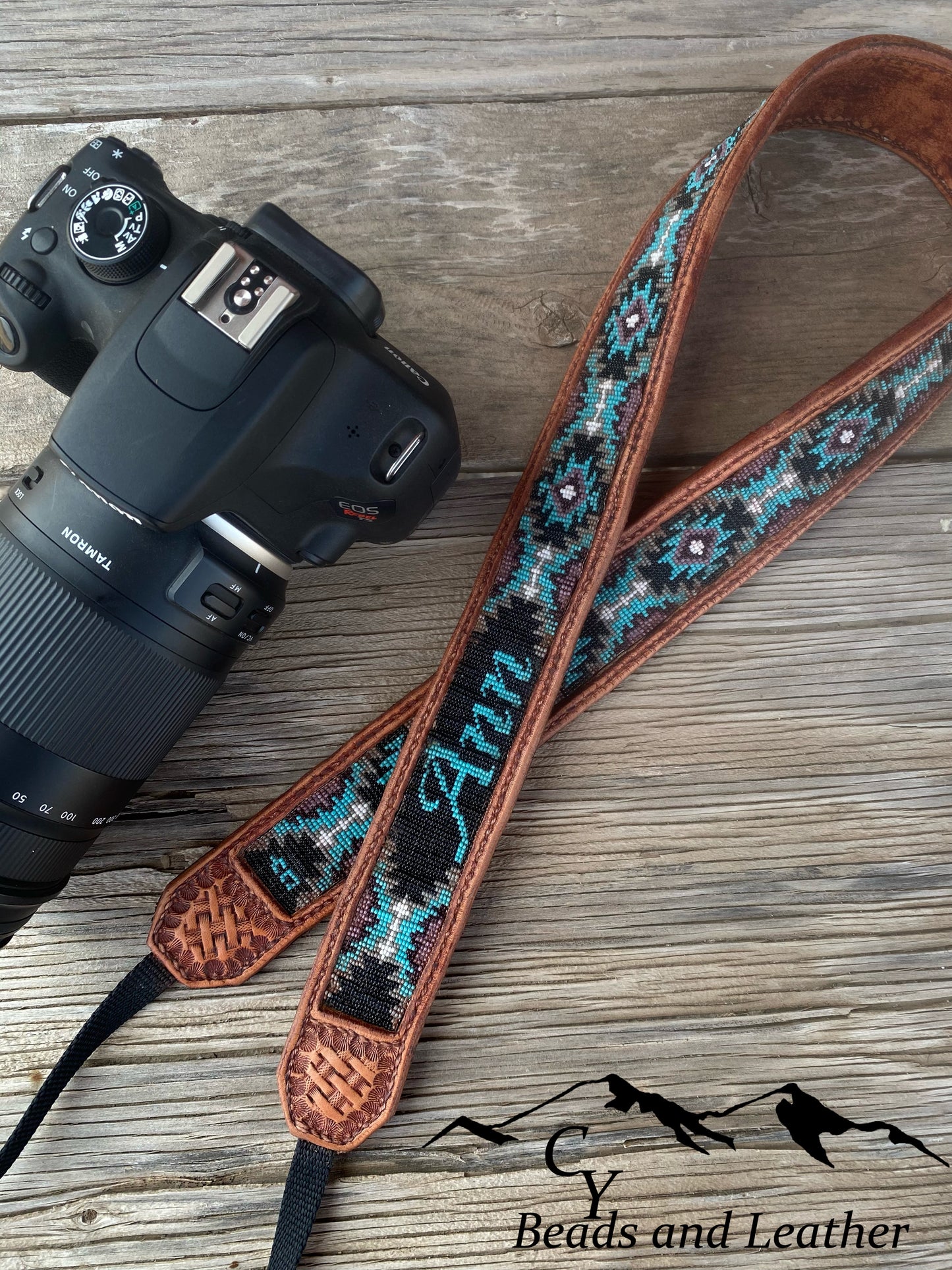 Custom Beaded Camera Strap