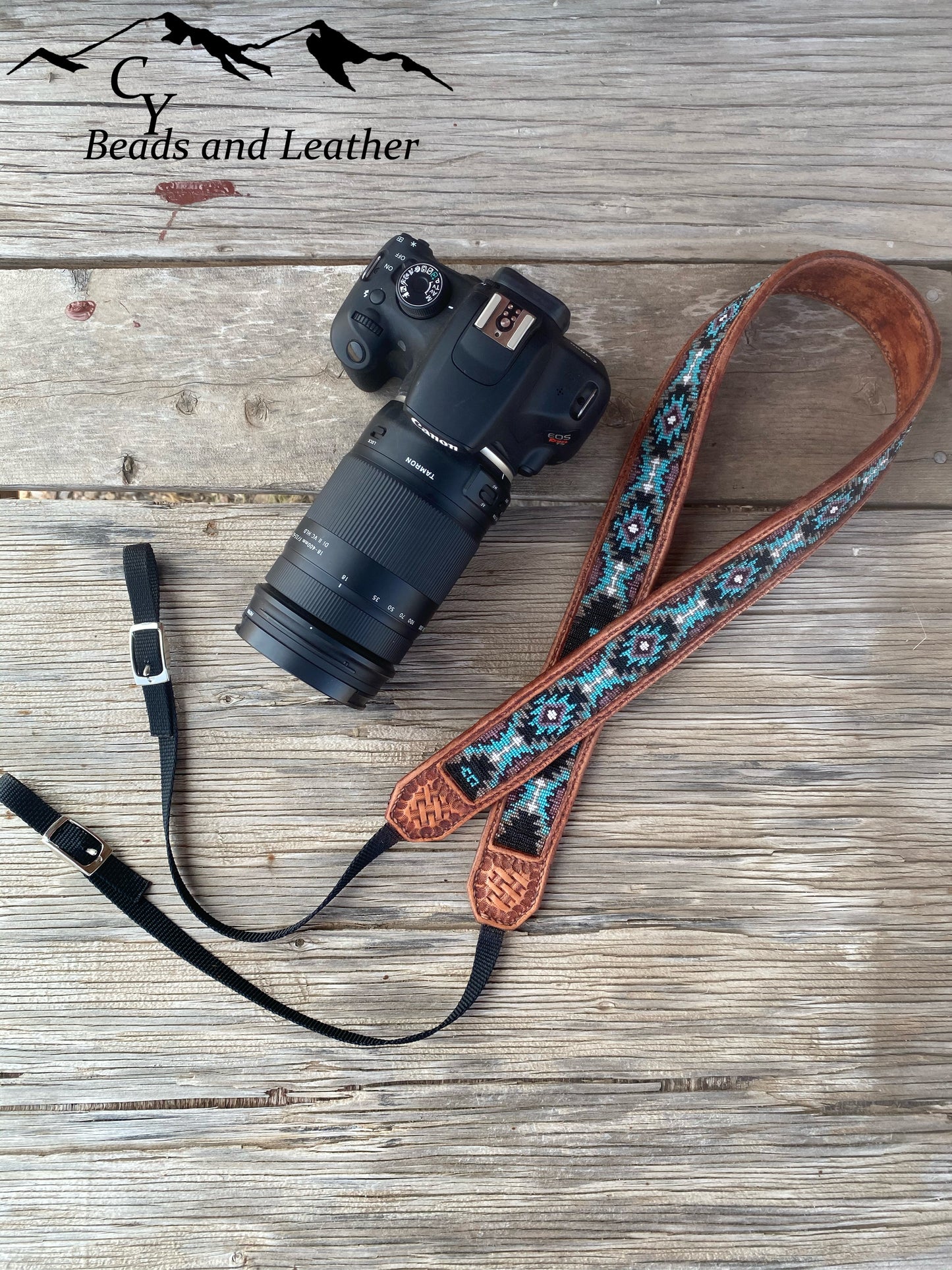 Custom Beaded Camera Strap