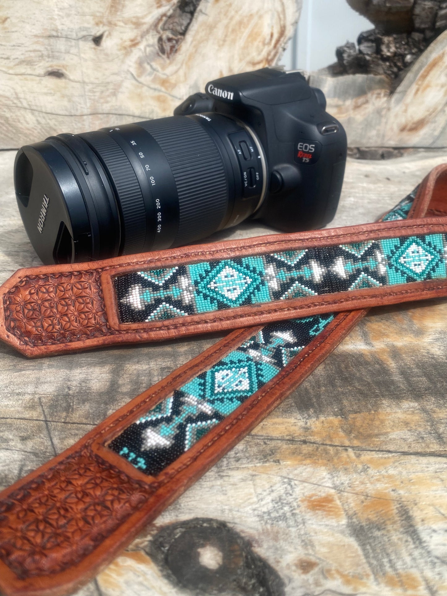 Custom Beaded Camera Strap