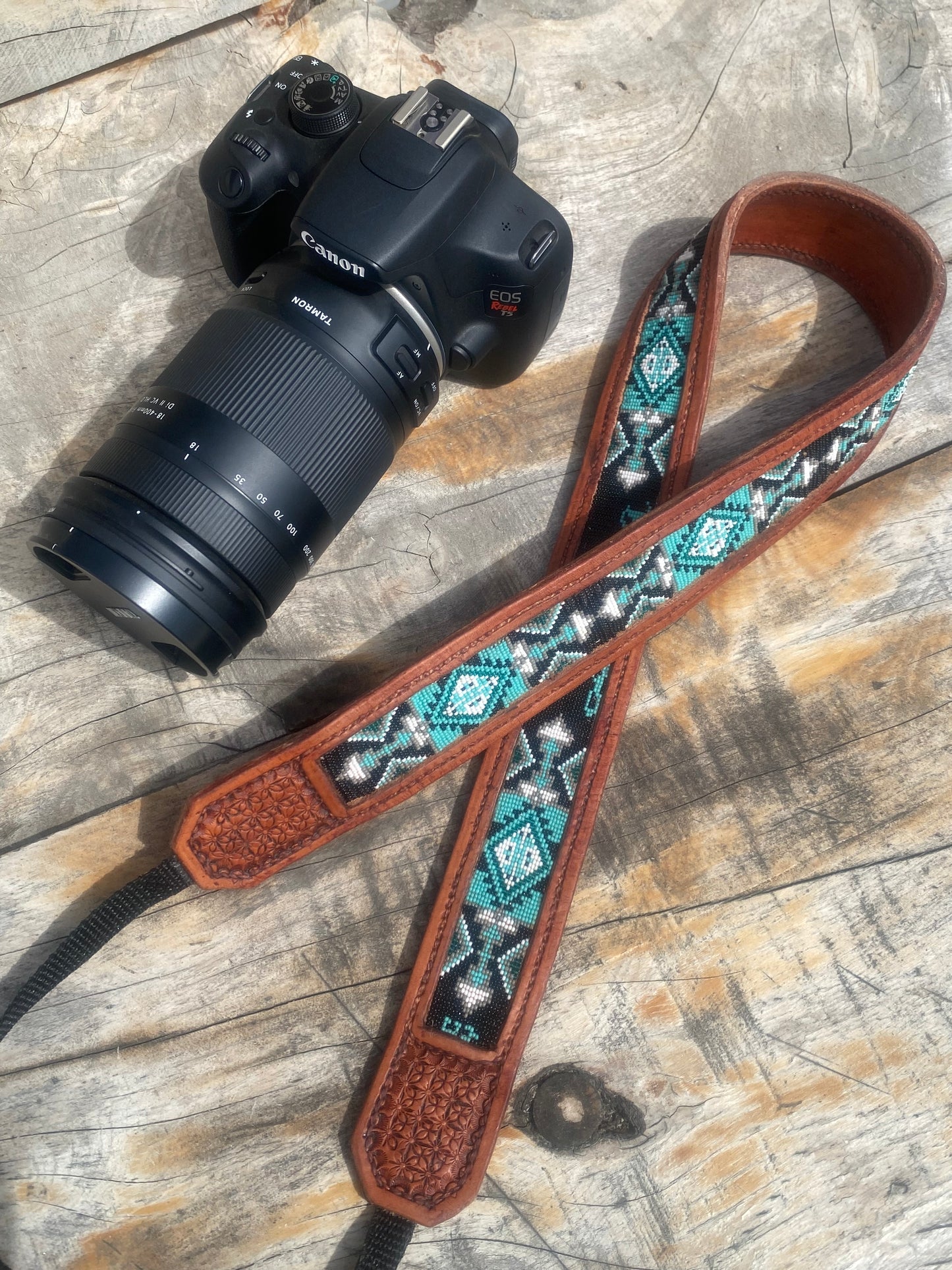 Custom Beaded Camera Strap