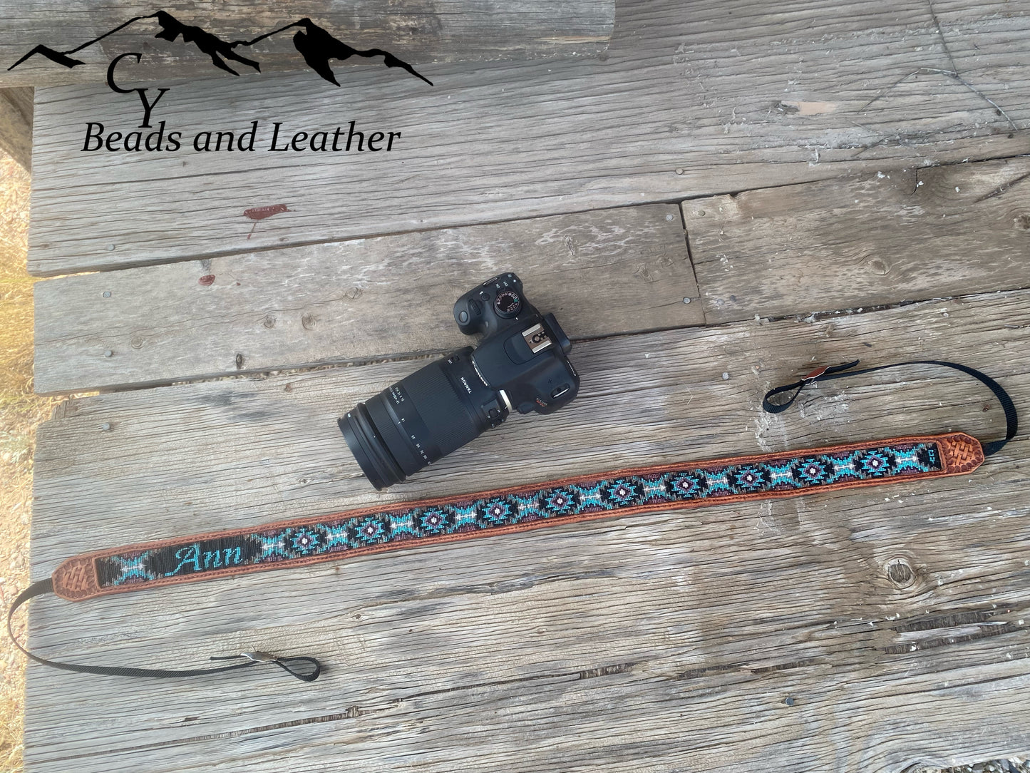 Custom Beaded Camera Strap