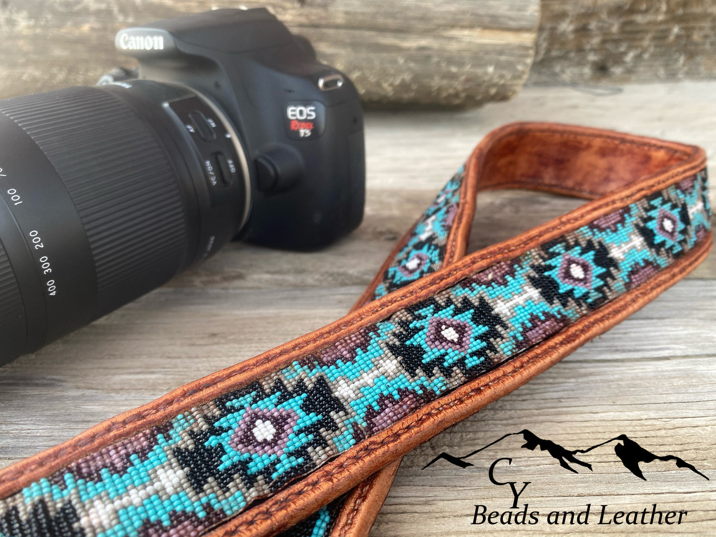 Custom Beaded Camera Strap